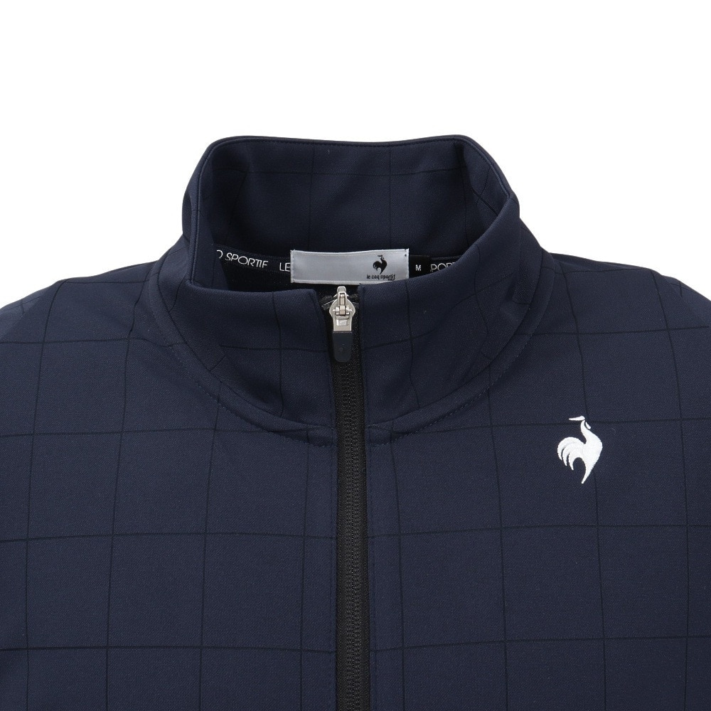 ルコックスポルティフ（lecoqsportif）（メンズ）ゴルフウェア 吸汗 ウィンドウペン柄 長袖カットソー LG5SSW50M NV00