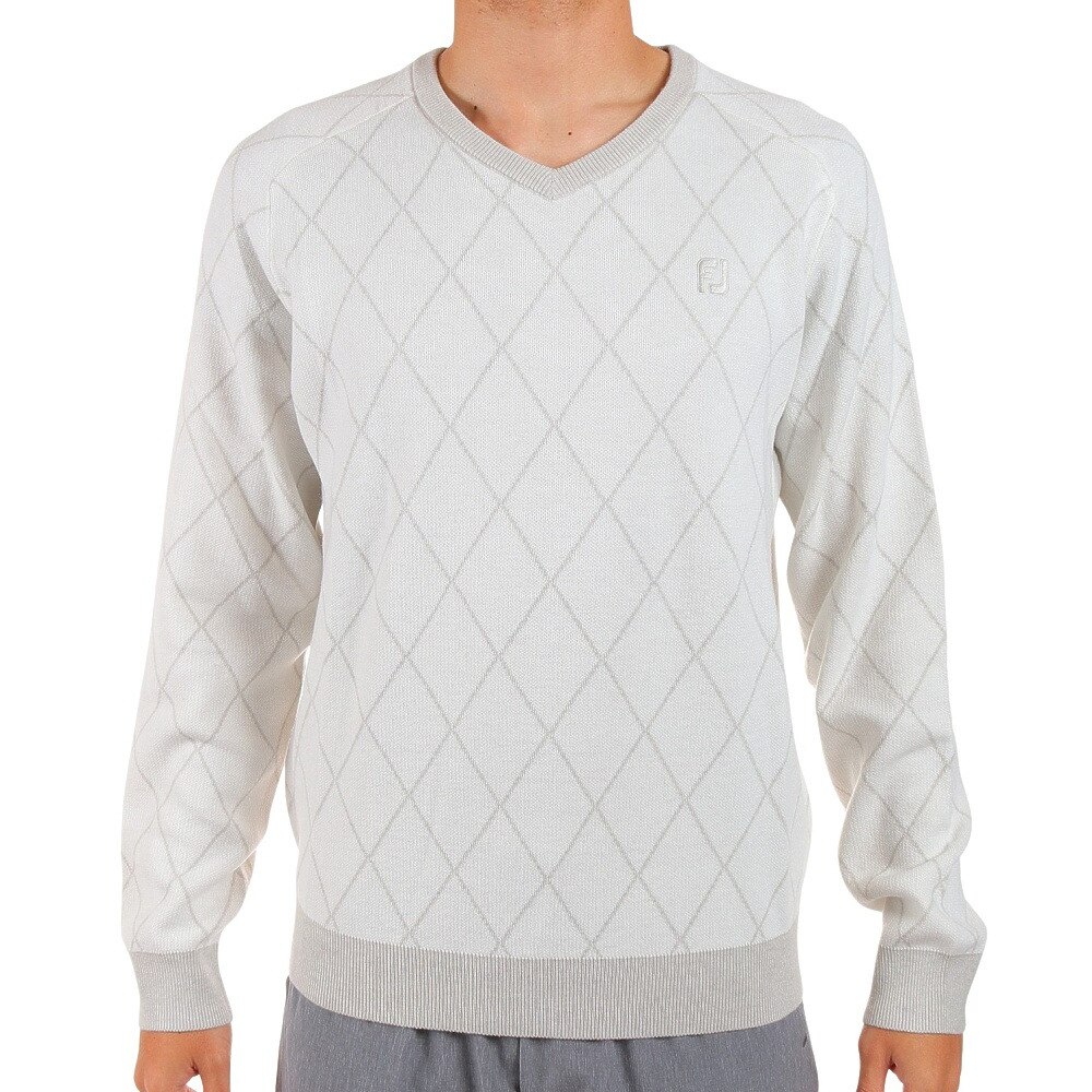 ＦＪ フットジョイ アーガイルＶネックセーター ＦＪ－Ｆ２２－Ｍ０２ (ホワイト) ＸＬ - wahmedicalcollege.edu.pk