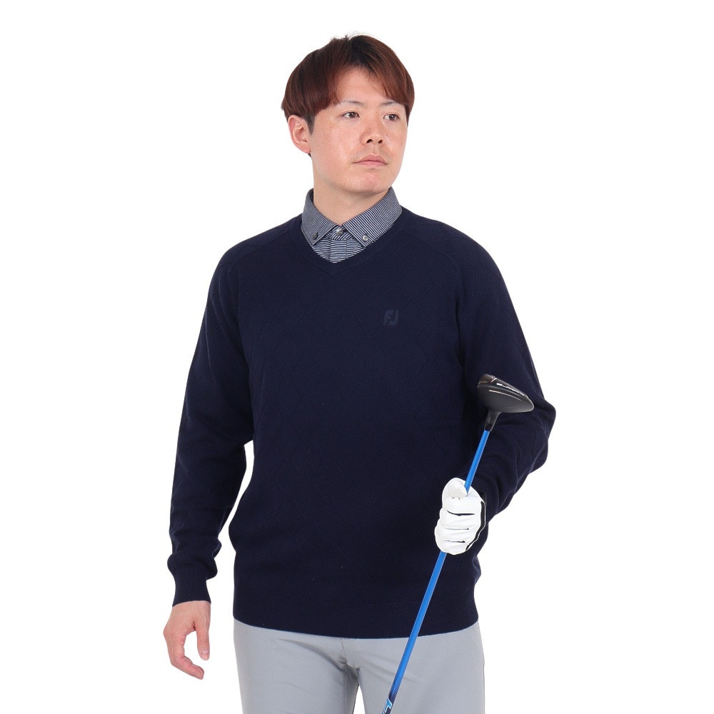 フットジョイ（FootJoy）（メンズ）ゴルフウェア ケーブルアーガイル V