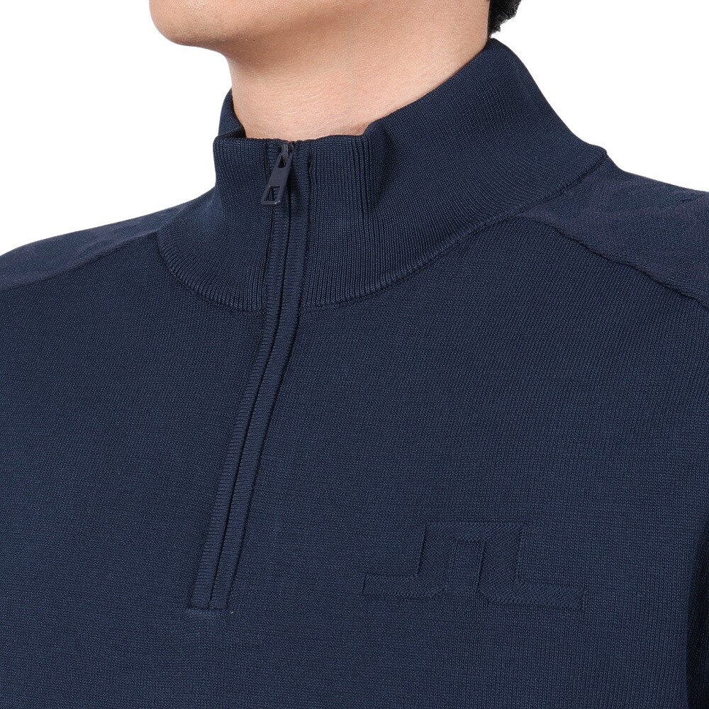 J.LINDEBERG(メンズ)ゴルフウェア 長袖 ストレッチ 吸水 速乾 ハーフジップニット 071-15903-098 J LINDEBERG ハーフジップニット GORE-TEX