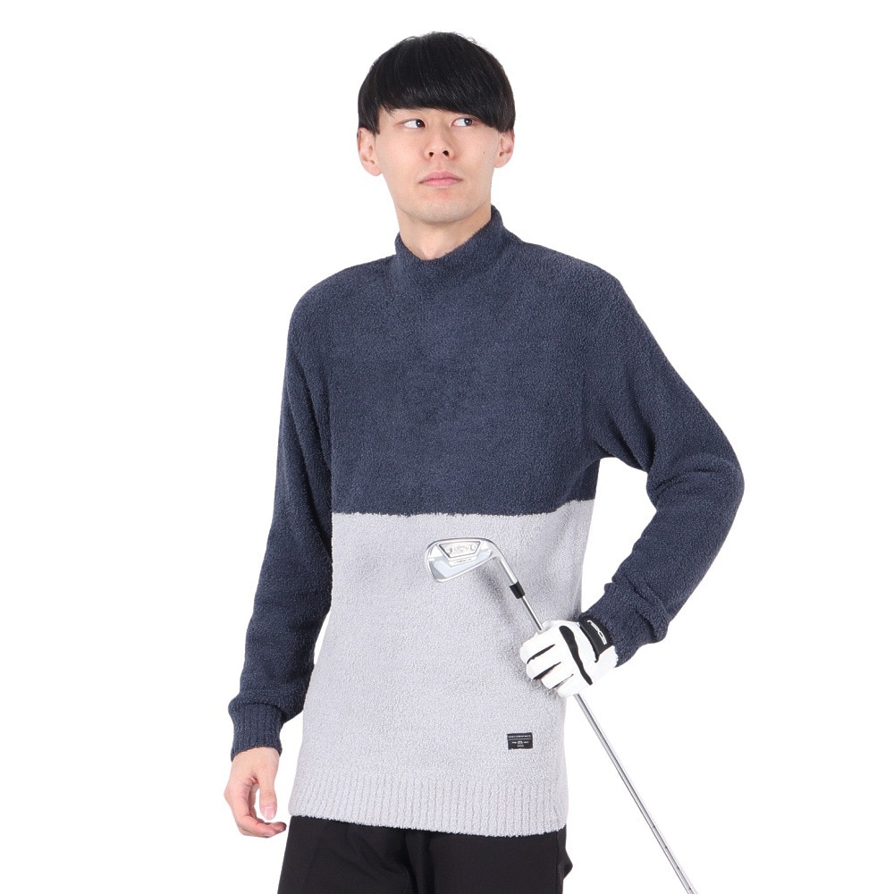トラヴィスマシュー（Travis Mathew）（メンズ）ゴルフウェア 保温 長袖 パイルモックネックセーター 7AI056-4NAV