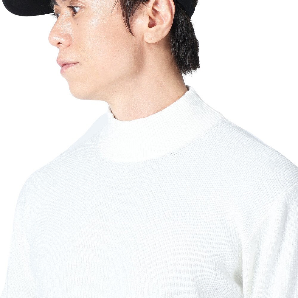 エピキュール（epicure）（メンズ）ゴルフウェア ニット 長袖 モックネックプルオーバー 片畦編み 151-19010-004