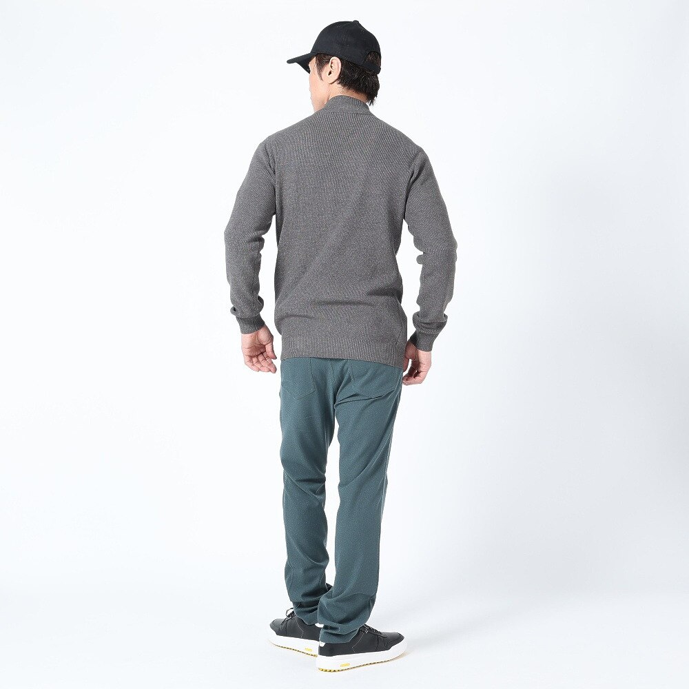 エピキュール（epicure）（メンズ）ゴルフウェア ニット 長袖 モックネックプルオーバー 片畦編み 151-19010-015