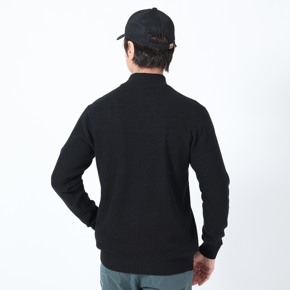エピキュール（epicure）（メンズ）ゴルフウェア ニット 長袖 モックネックプルオーバー 片畦編み 151-19010-019