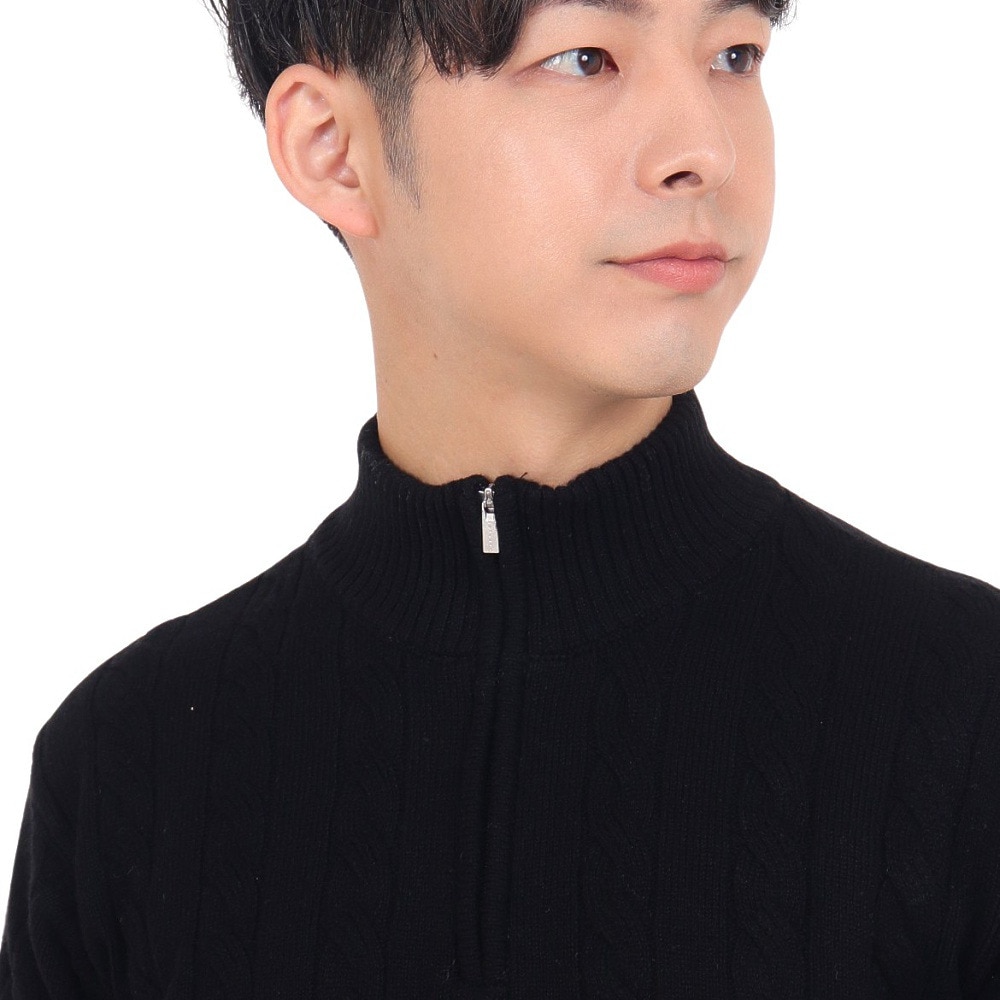 エピキュール（epicure）（メンズ）ゴルフウェア ケーブルハイネックジップアップシャツ 151-19012-019