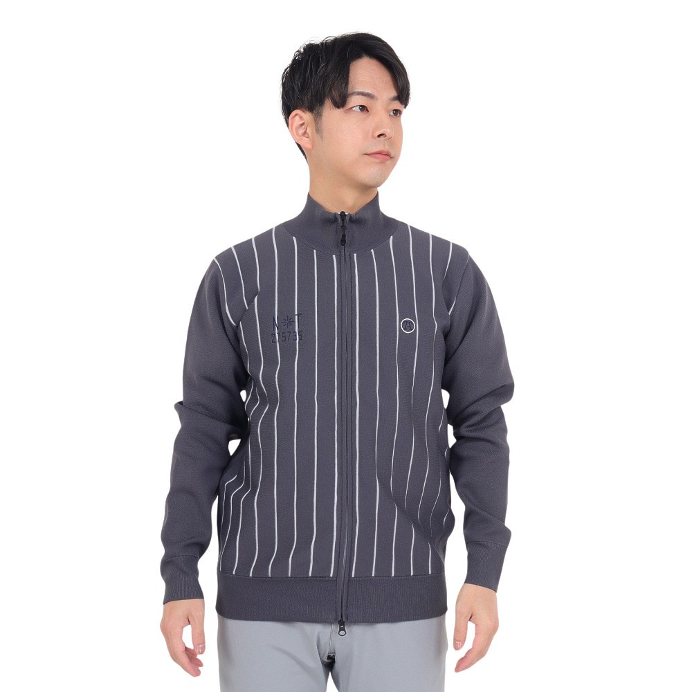 トミーアーマー（Tommy Armour）（メンズ）ゴルフウェア 防風 Tech ニット 長袖フルジップ カーディガン TAPLU23F030003 GRY