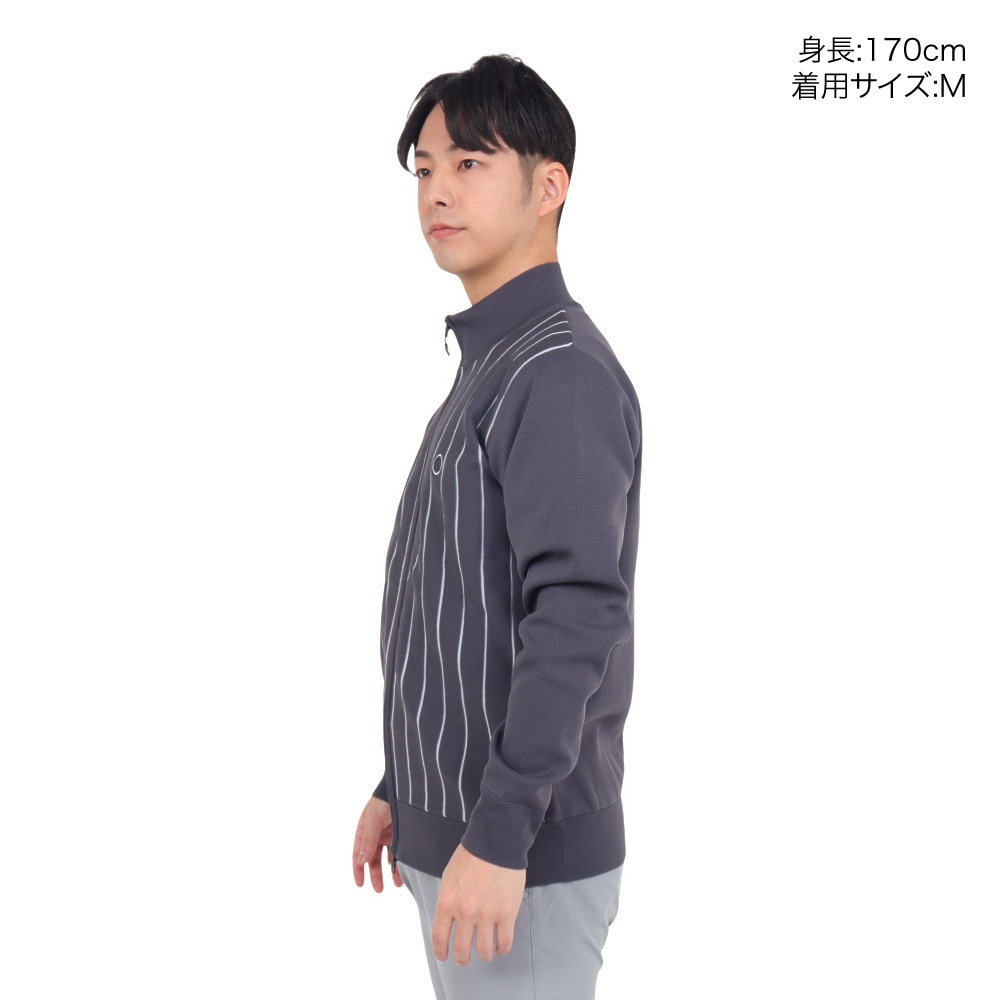 トミーアーマー（Tommy Armour）（メンズ）ゴルフウェア 防風 Tech ニット 長袖フルジップ カーディガン TAPLU23F030003 GRY
