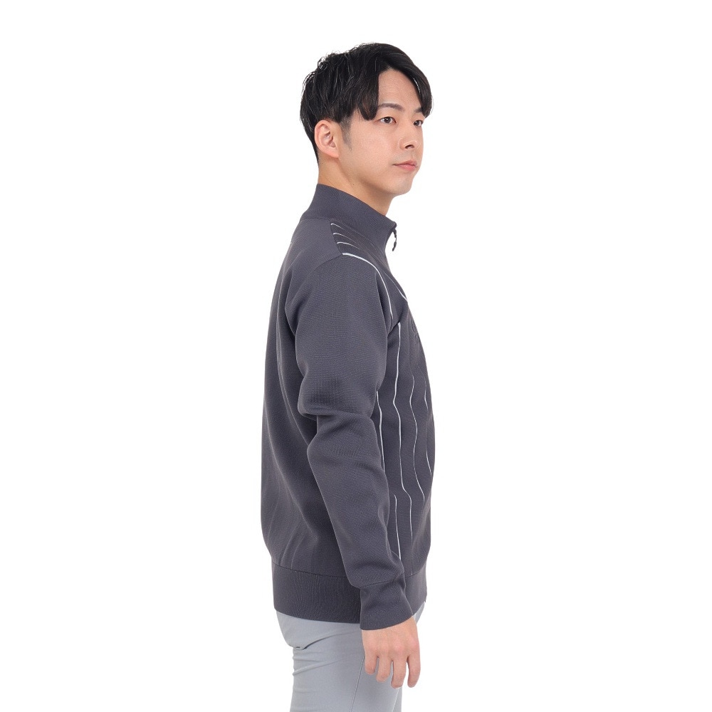 トミーアーマー（Tommy Armour）（メンズ）ゴルフウェア 防風 Tech ニット 長袖フルジップ カーディガン TAPLU23F030003 GRY