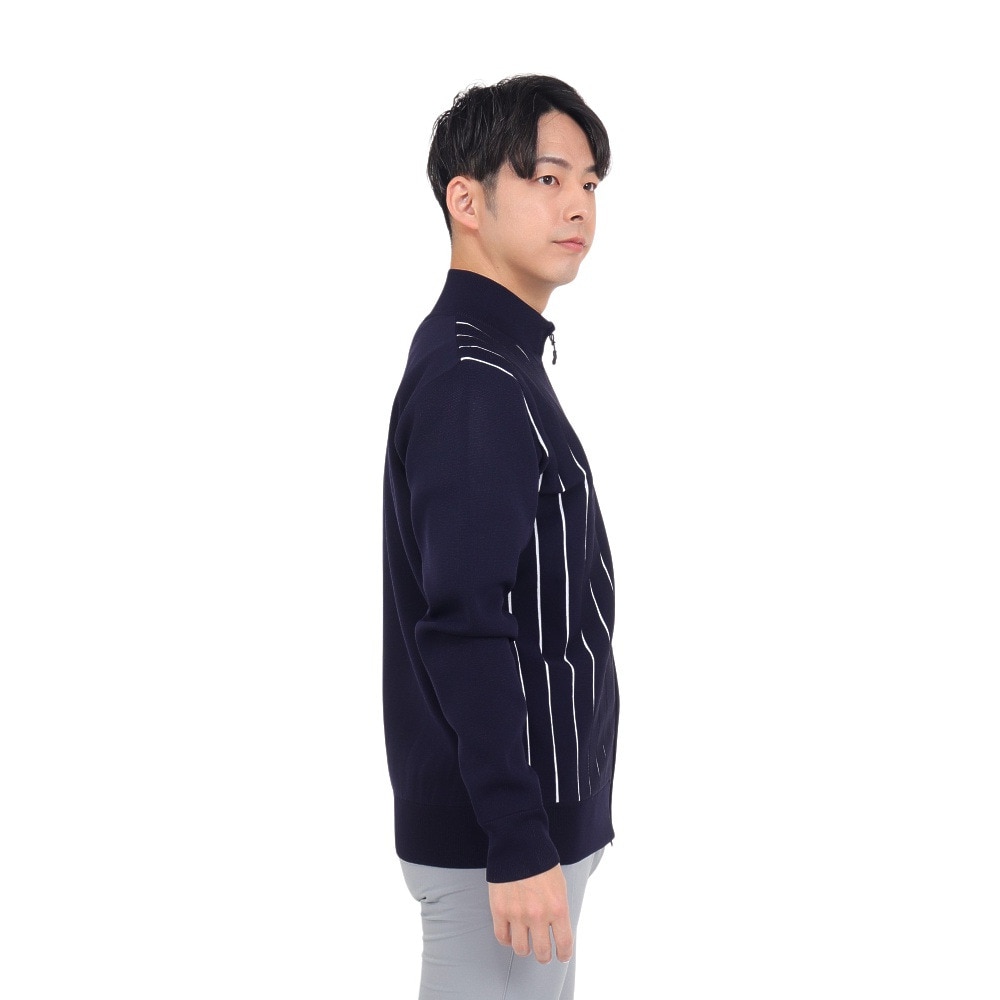 トミーアーマー（Tommy Armour）（メンズ）ゴルフウェア 防風 Tech ニット 長袖フルジップ カーディガン TAPLU23F030003 NVY