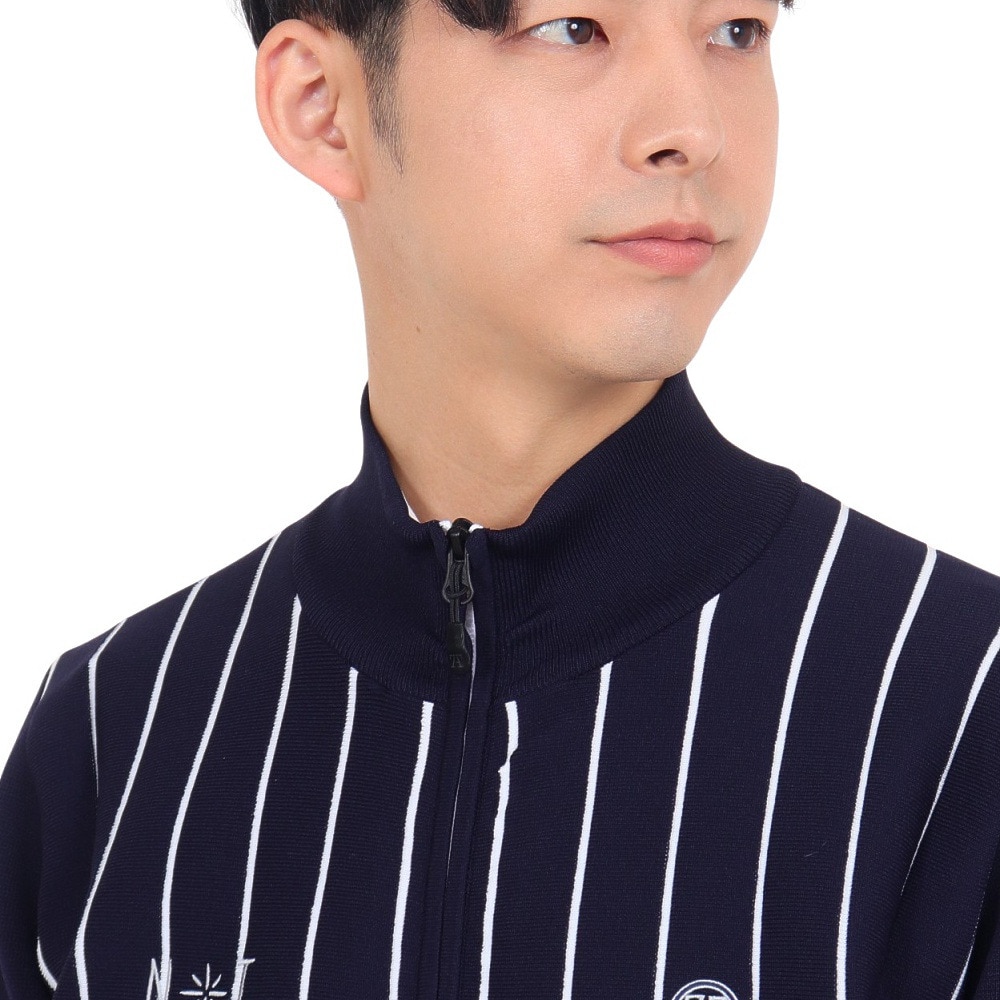 トミーアーマー（Tommy Armour）（メンズ）ゴルフウェア 防風 Tech ニット 長袖フルジップ カーディガン TAPLU23F030003 NVY