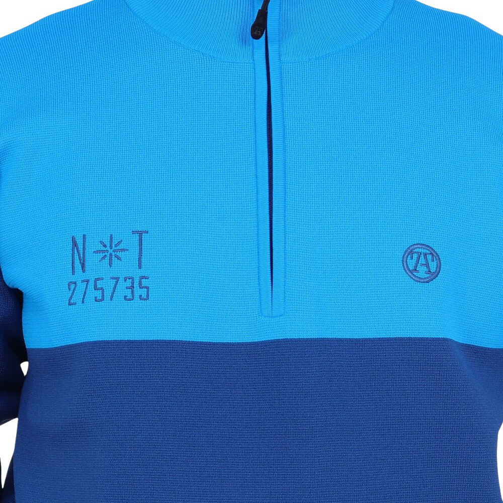トミーアーマー（Tommy Armour）（メンズ）ゴルフウェア Tech ニット 長袖ハーフジップ TAPLU23F030004 BLU