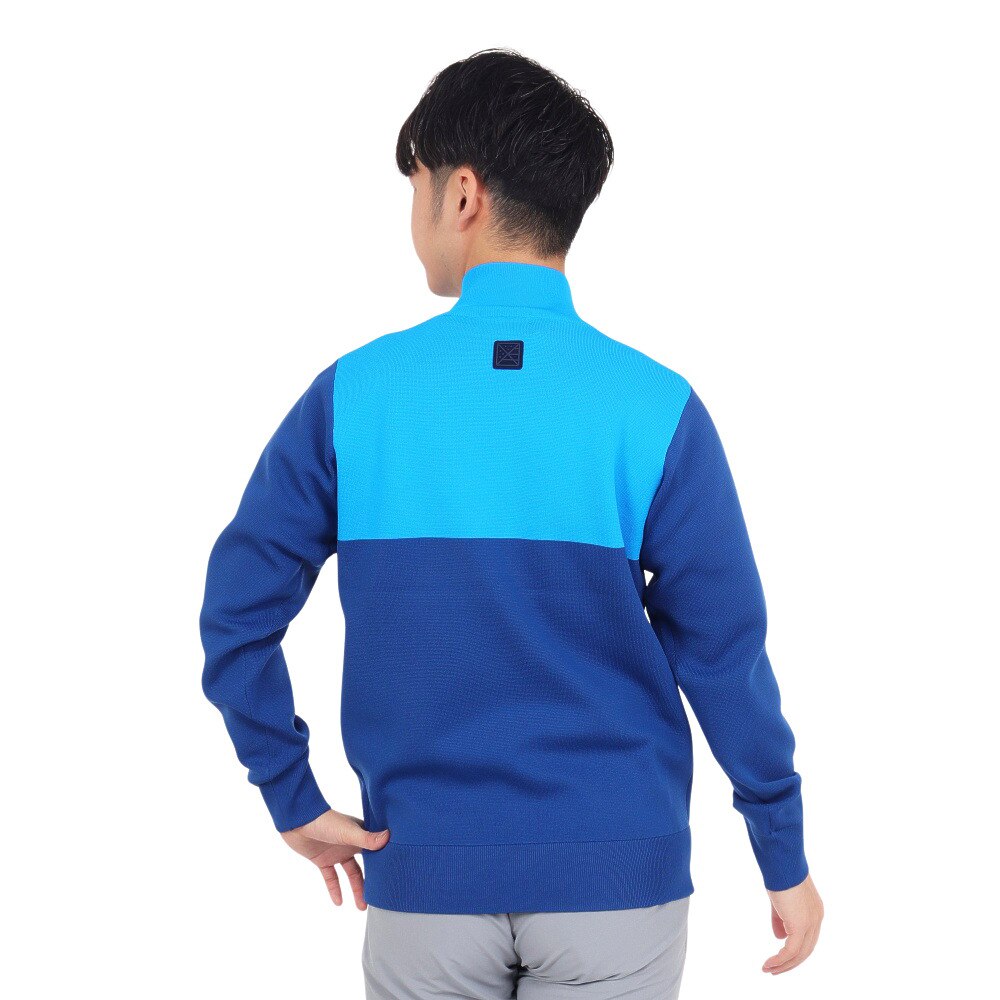トミーアーマー（Tommy Armour）（メンズ）ゴルフウェア Tech ニット 長袖ハーフジップ TAPLU23F030004 BLU