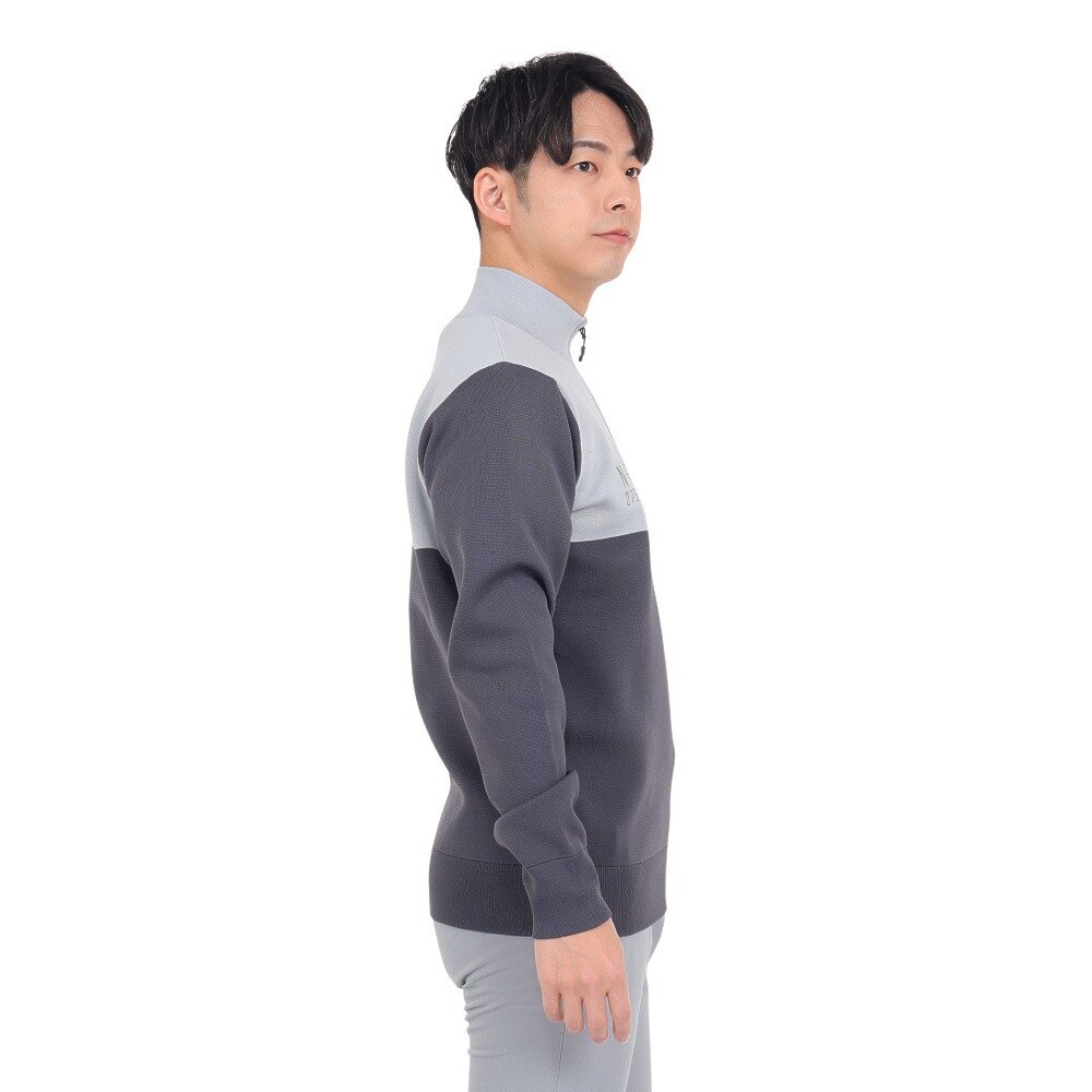 トミーアーマー（Tommy Armour）（メンズ）ゴルフウェア Tech ニット 長袖ハーフジップ TAPLU23F030004 GRY