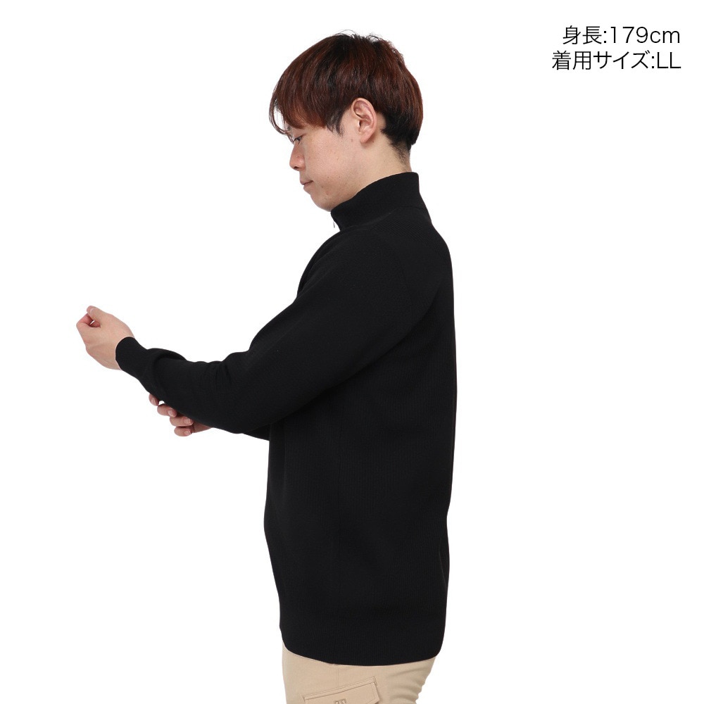 トミーアーマー（Tommy Armour）（メンズ）ゴルフウェア 長袖 ハーフジップ モックネックニット TASL24S030002 BLK