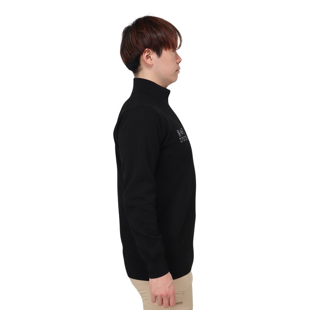 トミーアーマー（Tommy Armour）（メンズ）ゴルフウェア 長袖 ハーフジップ モックネックニット TASL24S030002 BLK