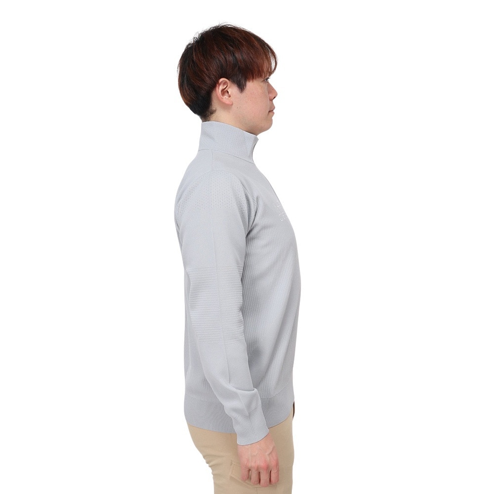 トミーアーマー（Tommy Armour）（メンズ）ゴルフウェア 長袖 ハーフジップ モックネックニット TASL24S030002 GRY