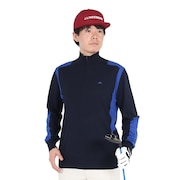 (メンズ)ゴルフウェア ショルダーブリッジハーフジップモックネック 長袖 セーター 071-12914