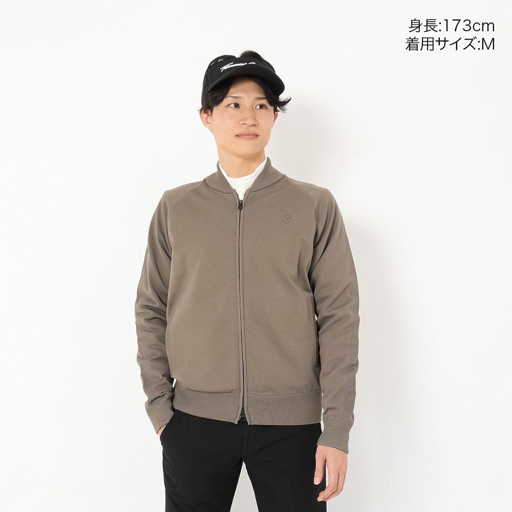 トミーアーマー（Tommy Armour）（メンズ）ゴルフウェア 長袖 フルジップニットブルゾン TASL25F030001 KHK
