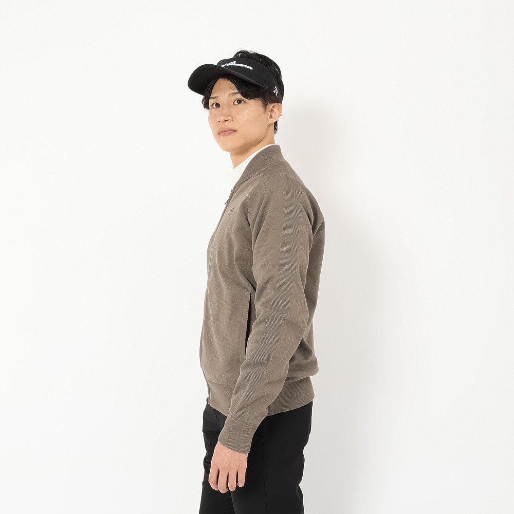 トミーアーマー（Tommy Armour）（メンズ）ゴルフウェア 長袖 フルジップニットブルゾン TASL25F030001 KHK