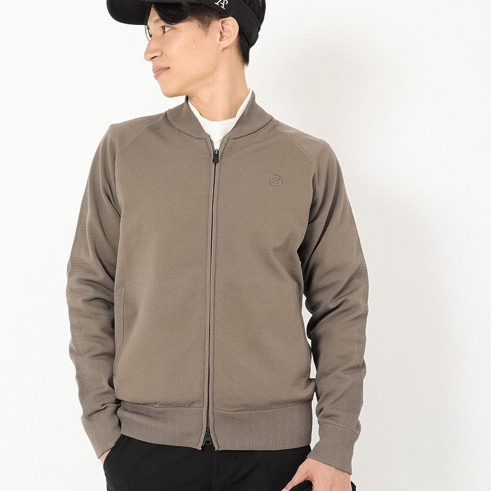トミーアーマー（Tommy Armour）（メンズ）ゴルフウェア 長袖 フルジップニットブルゾン TASL25F030001 KHK