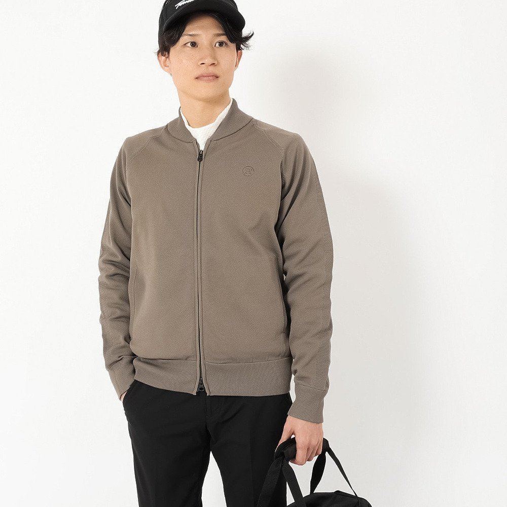 トミーアーマー（Tommy Armour）（メンズ）ゴルフウェア 長袖 フルジップニットブルゾン TASL25F030001 KHK