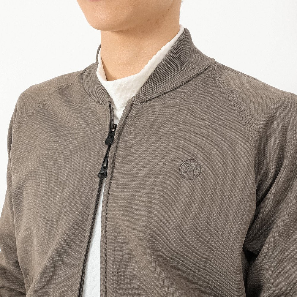 トミーアーマー（Tommy Armour）（メンズ）ゴルフウェア 長袖 フルジップニットブルゾン TASL25F030001 KHK