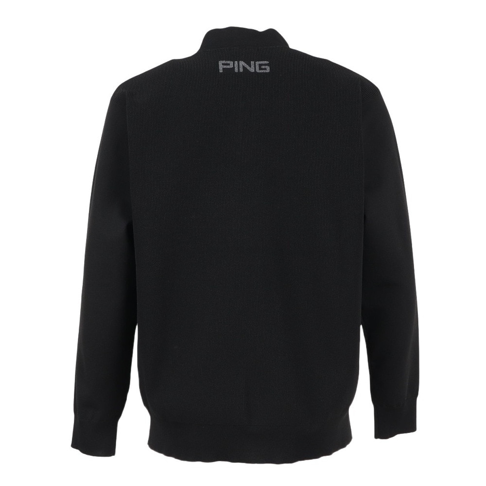 ピン（PING）（メンズ）ゴルフウェア ハーフジップハイネックニット