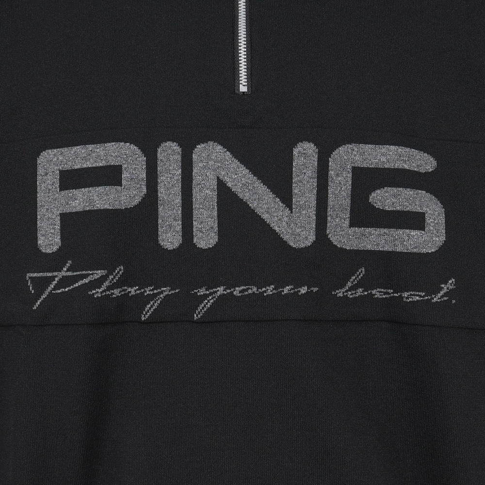 ピン（PING）（メンズ）ゴルフウェア ハーフジップハイネックニット