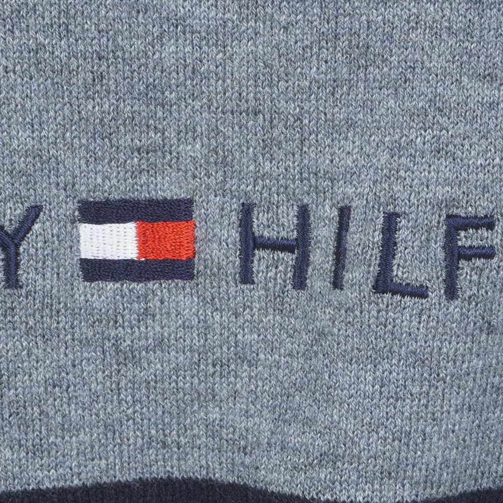 トミーヒルフィガーゴルフ（TOMMY HILFIGER GOLF）（メンズ）ゴルフ フロントロゴ ハーフジップ モックネックニット 長袖 THMA587-GRY