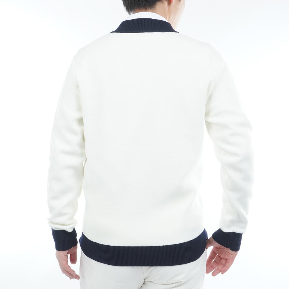 トミー ヒルフィガー ゴルフ（TOMMY HILFIGER GOLF）（メンズ）ゴルフ フロントロゴ ハーフジップ モックネックニット 長袖 THMA587-WHT