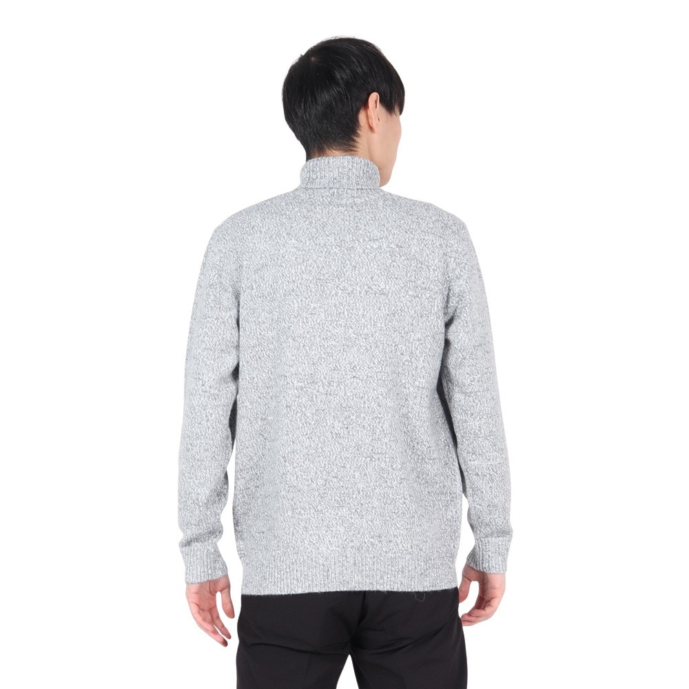ROSASEN（メンズ）ゴルフウェア ミックスツイード インターシャニット 長袖セーター 044-12011-013-24AW