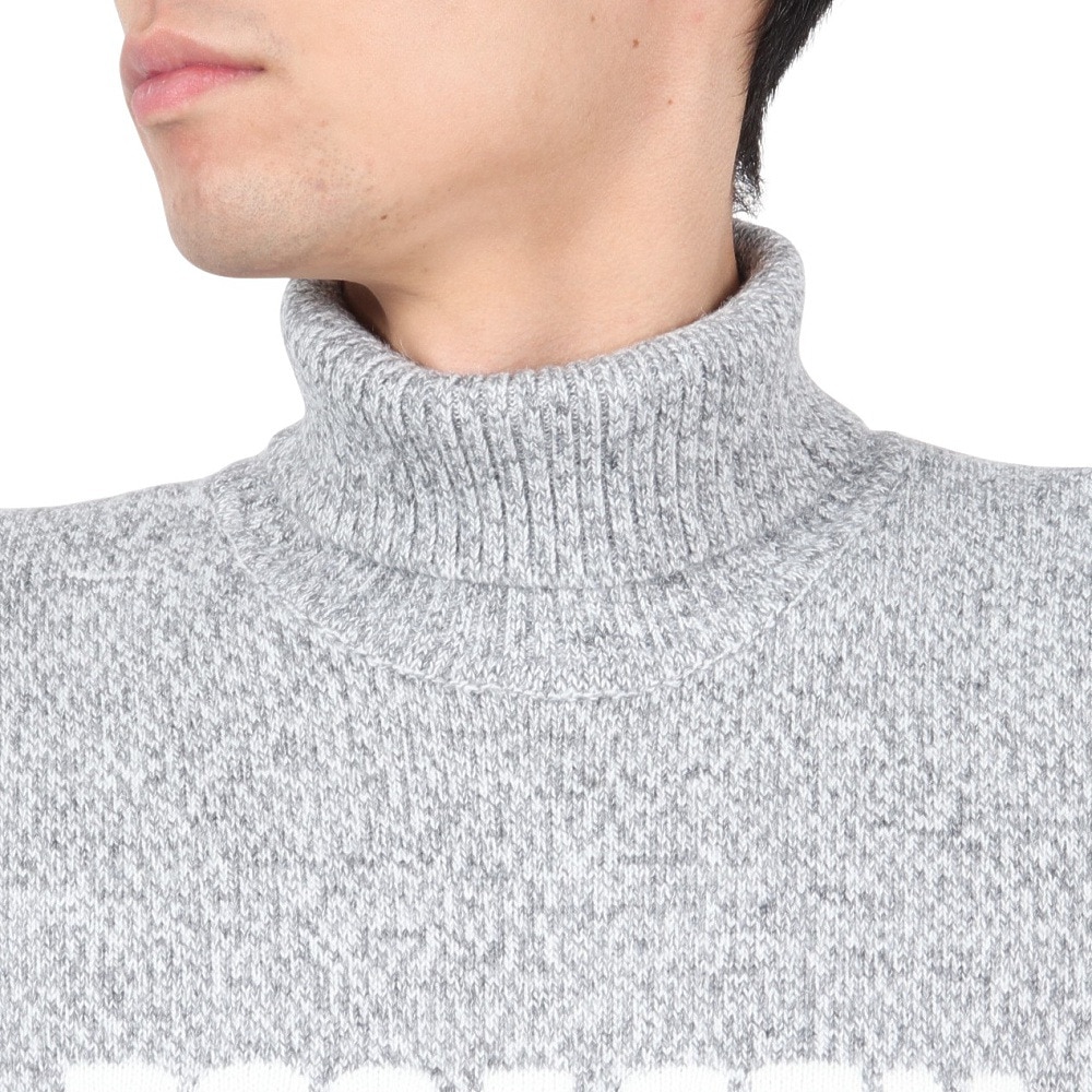 ROSASEN（メンズ）ゴルフウェア ミックスツイード インターシャニット 長袖セーター 044-12011-013-24AW