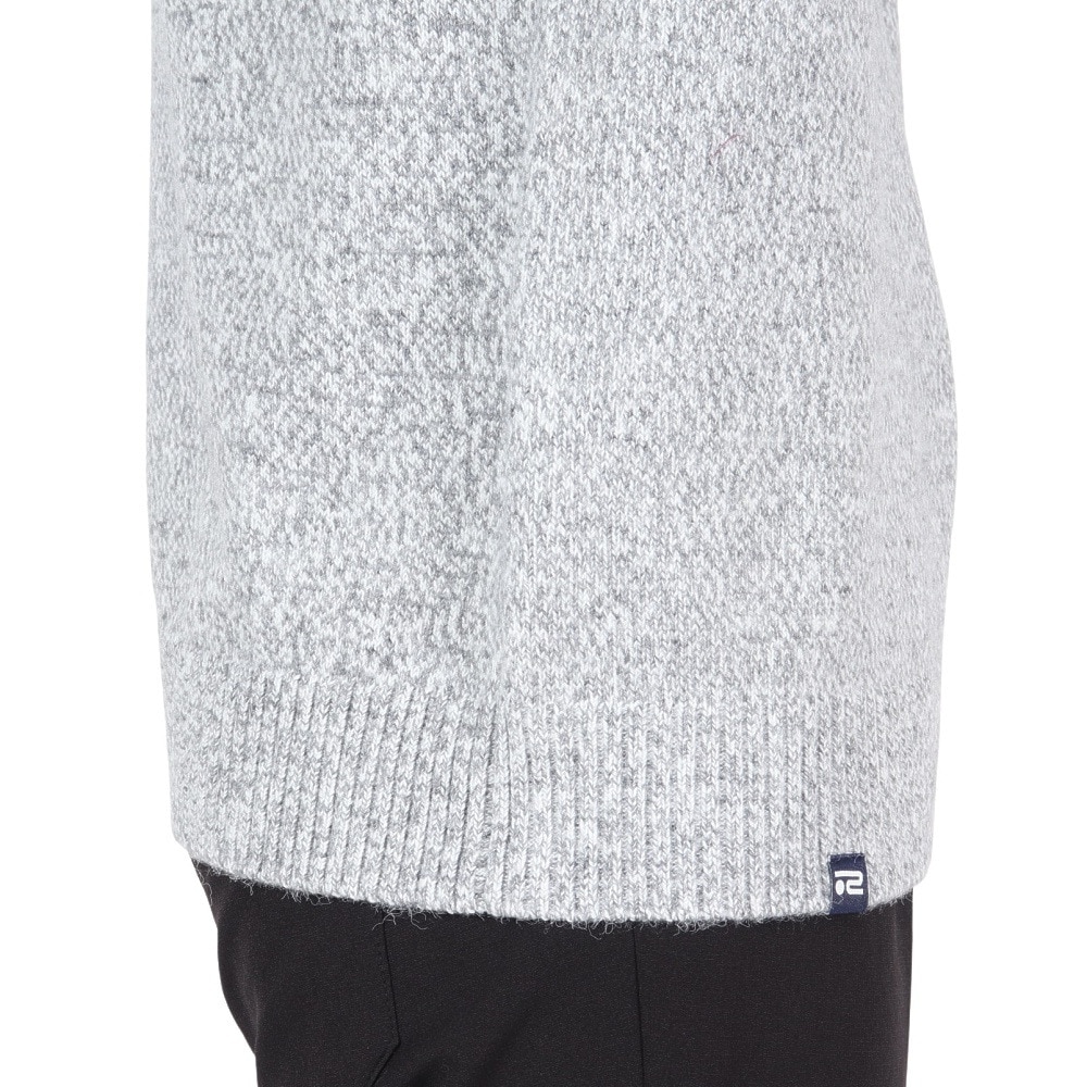 ROSASEN（メンズ）ゴルフウェア ミックスツイード インターシャニット 長袖セーター 044-12011-013-24AW