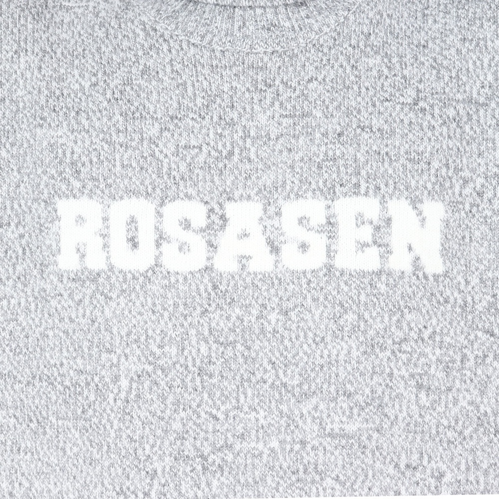 ROSASEN（メンズ）ゴルフウェア ミックスツイード インターシャニット 長袖セーター 044-12011-013-24AW