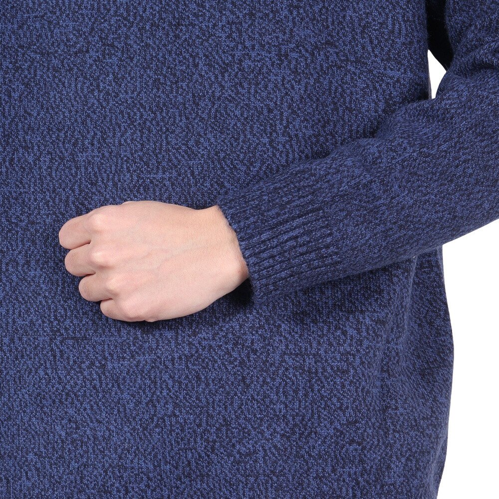 ROSASEN（メンズ）ゴルフウェア ミックスツイード インターシャニット 044-12011-098-24AW