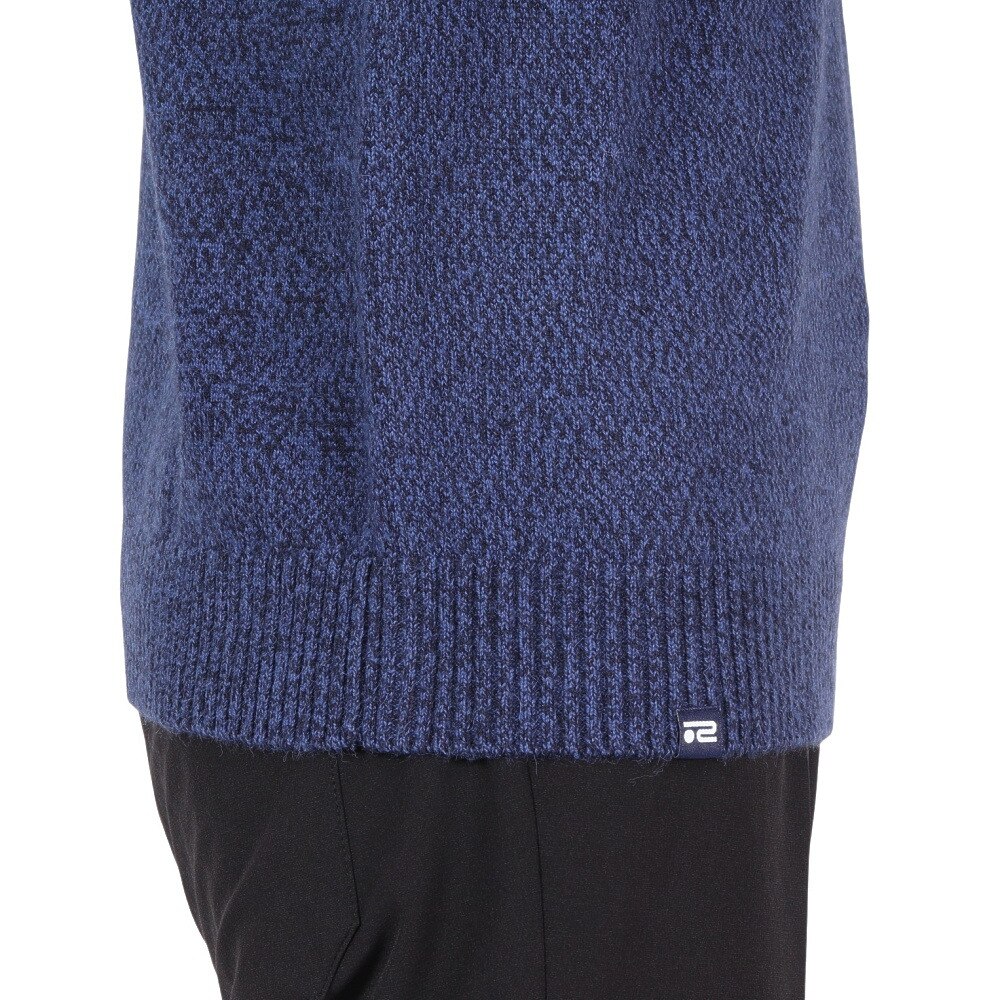 ROSASEN（メンズ）ゴルフウェア ミックスツイード インターシャニット 044-12011-098-24AW