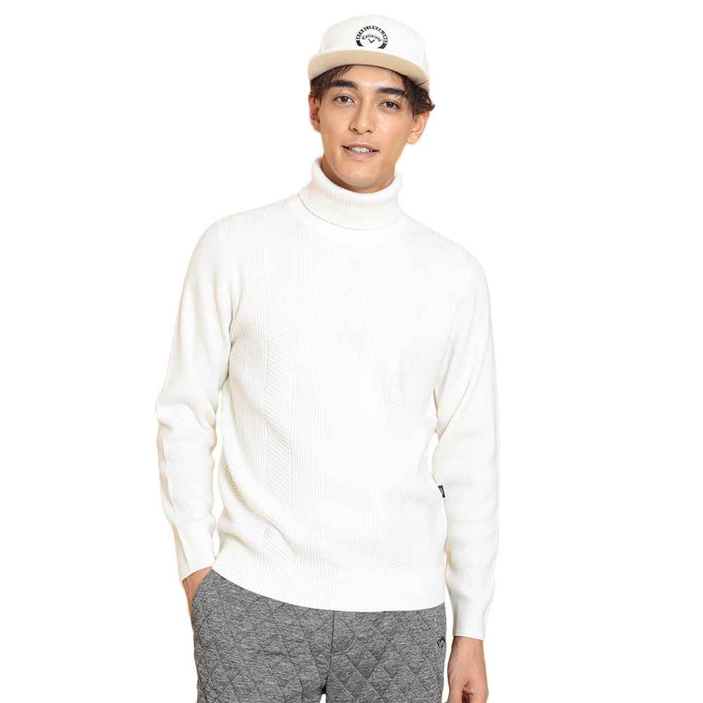 キャロウェイ（CALLAWAY）（メンズ）ゴルフウェア 畦編みタートルネックニット C24218107-1031