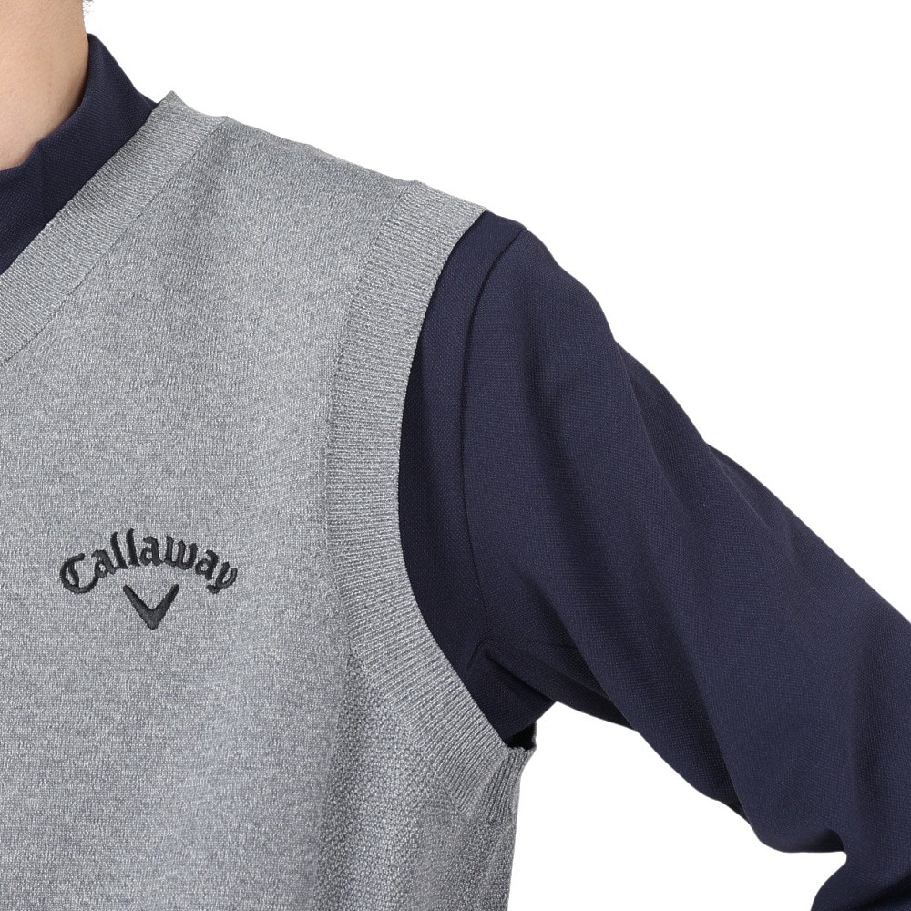 キャロウェイ（CALLAWAY）（メンズ）ゴルフウェア 軽量 トップ杢ニットベスト C23119100-1021