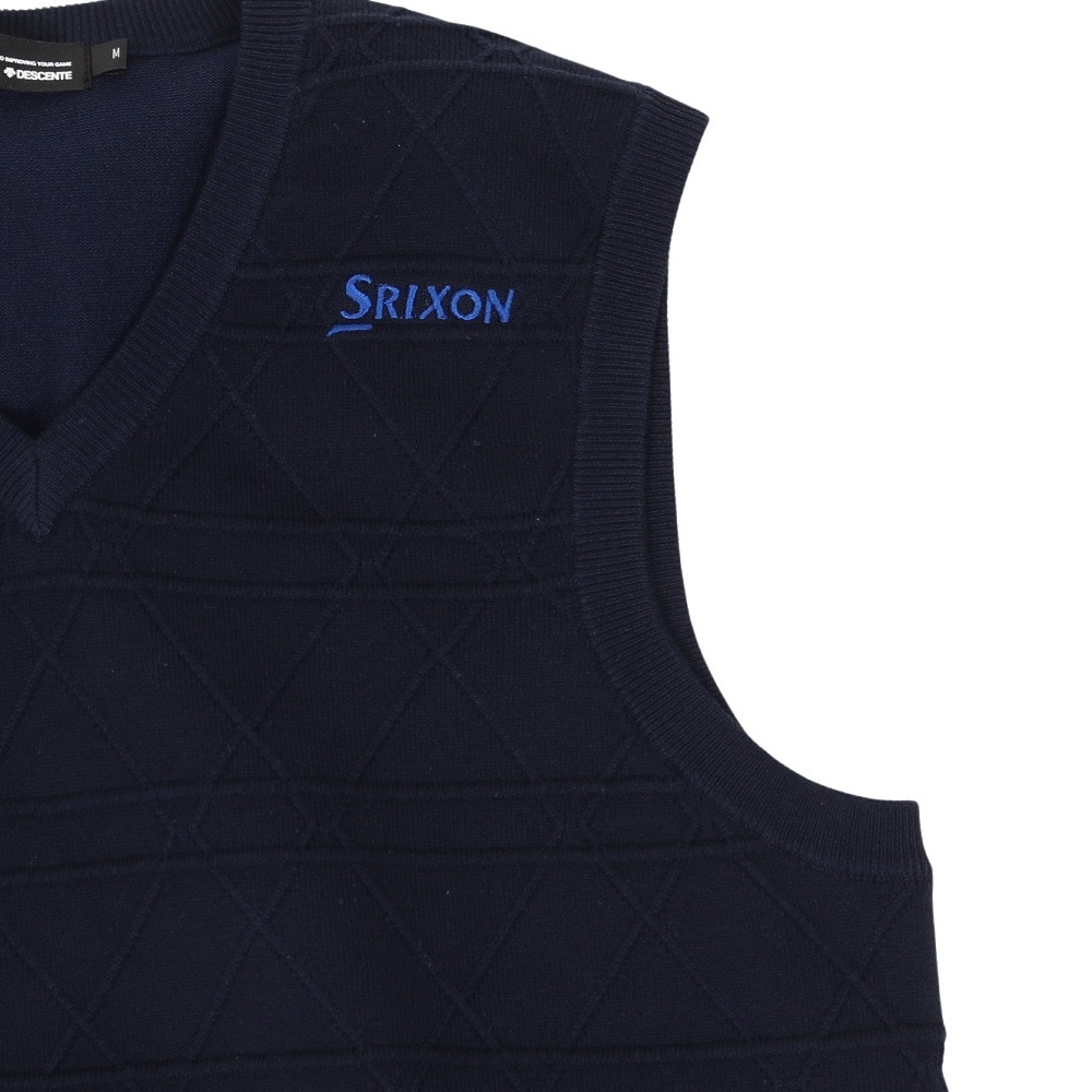 選ぶなら スリクソン SRIXON メンズ ゴルフウェア Vネックニットベスト