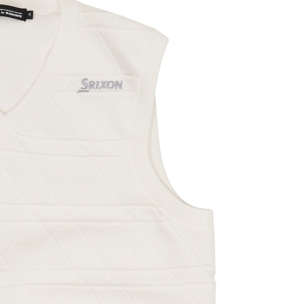 スリクソン（SRIXON）（メンズ）ゴルフウェア Vネックニットベスト RGMVJL80 WH00 ゴルフ用品はヴィクトリアゴルフ