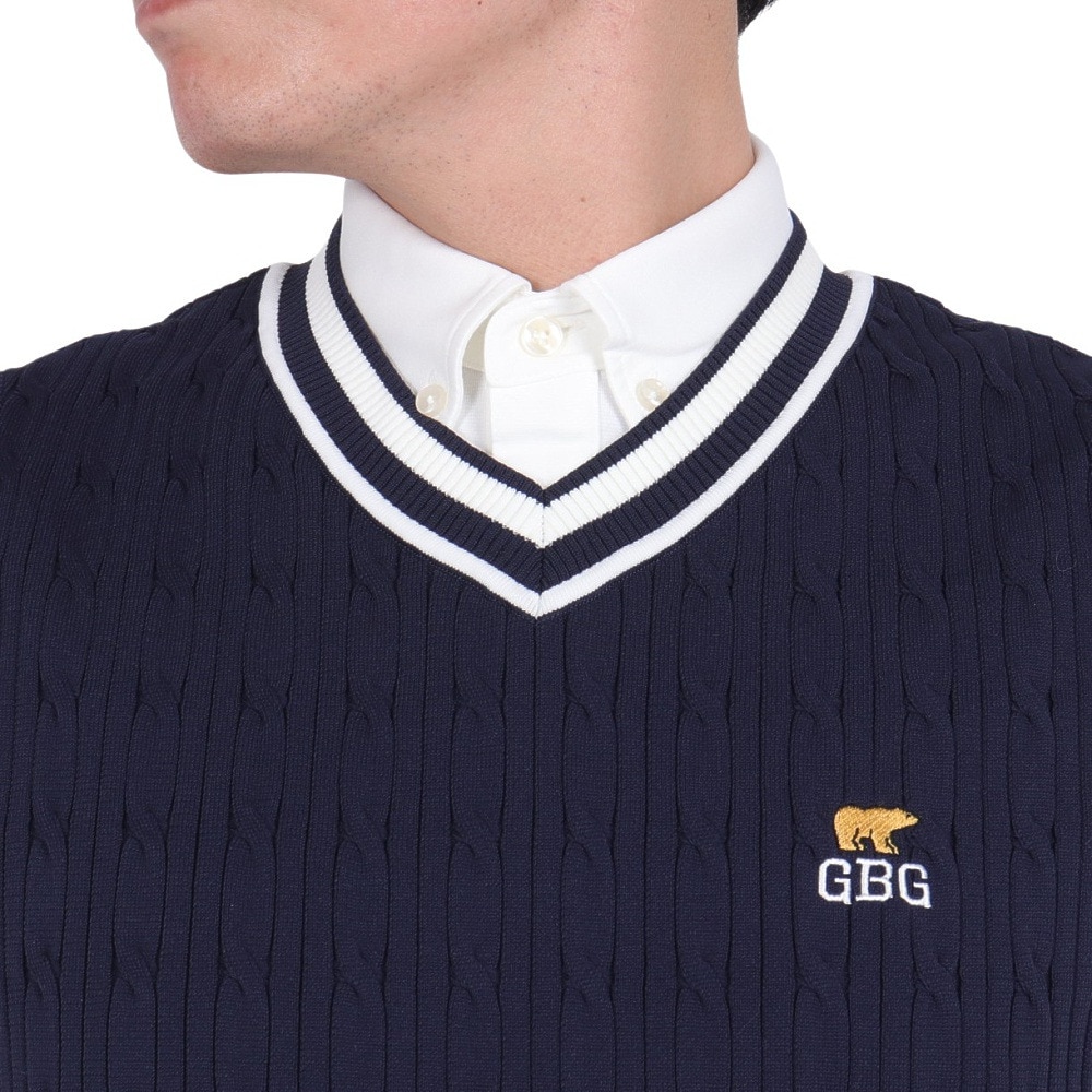 GB GOLF（ゴールデンベア ゴルフ）（メンズ）ゴルフウェア チルデンニットベスト ウォッシャブル 311J2600-C48