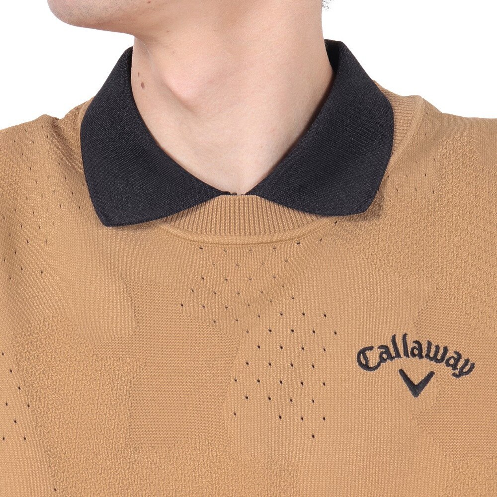 キャロウェイ（CALLAWAY）（メンズ）ゴルフウェア カモフラ柄 ジャカード ニットベスト C23219100-1040