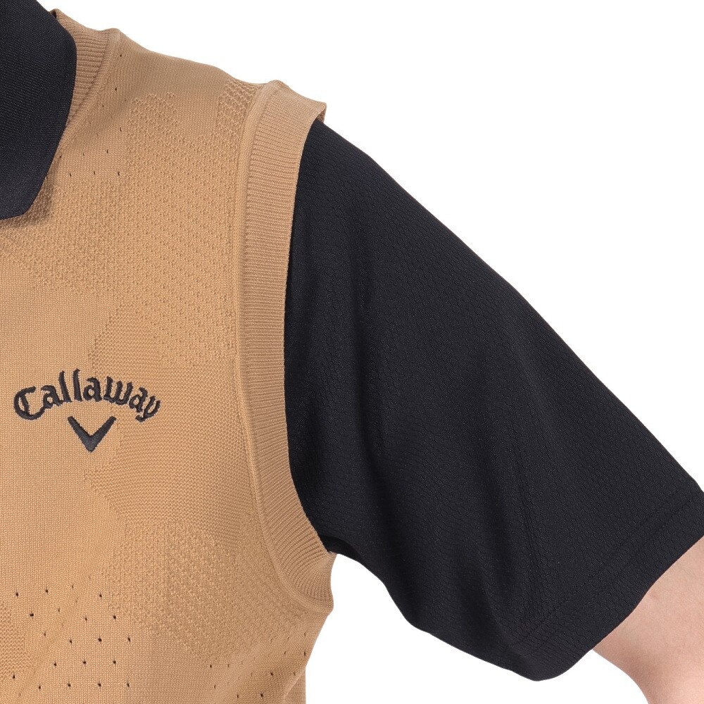 キャロウェイ（CALLAWAY）（メンズ）ゴルフウェア カモフラ柄 ジャカード ニットベスト C23219100-1040