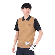 (メンズ)ゴルフウェア カモフラ柄 ジャカード ニットベスト C23219100-1040
