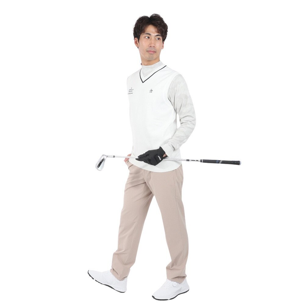 マンシングウエア（MUNSING WEAR）（メンズ）ゴルフウェア VネックニットVT MGMXJL82 WH00