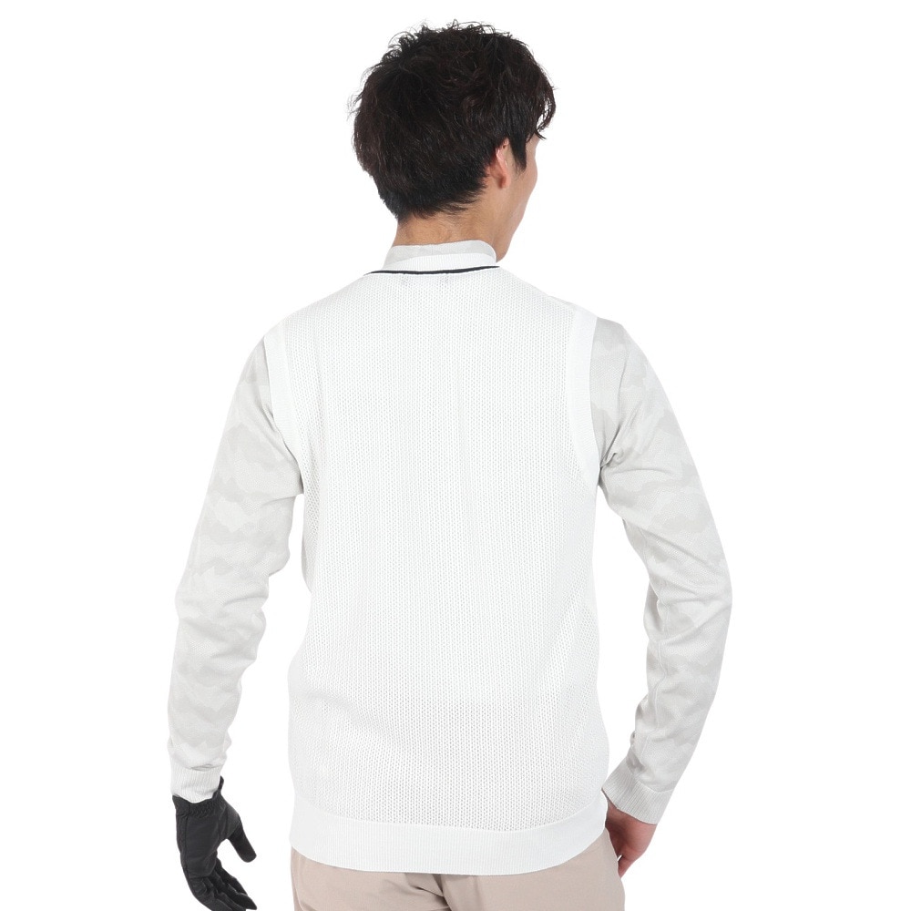 マンシングウエア（MUNSING WEAR）（メンズ）ゴルフウェア VネックニットVT MGMXJL82 WH00