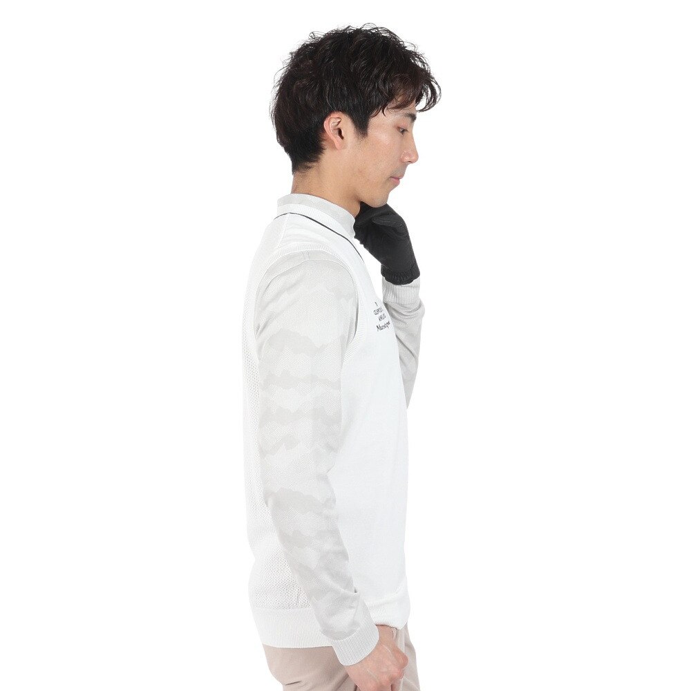 マンシングウエア（MUNSING WEAR）（メンズ）ゴルフウェア VネックニットVT MGMXJL82 WH00
