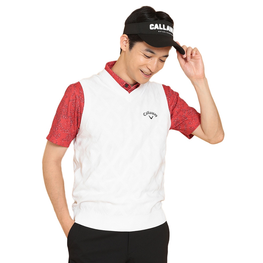 キャロウェイ（CALLAWAY）（メンズ）ゴルフウェア Vネックニットベスト C24219100-1030