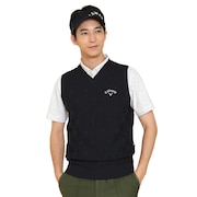 (メンズ)ゴルフウェア Vネックニットベスト C24219100-1120