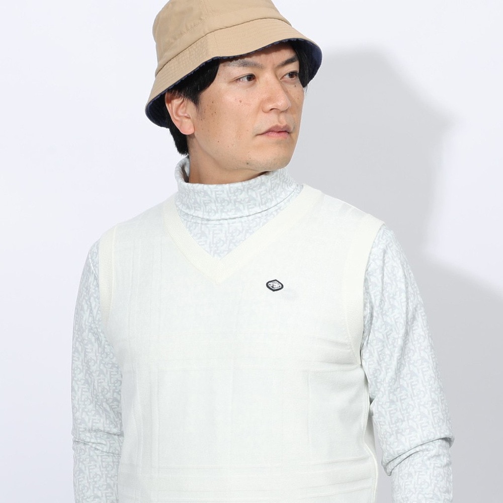 フィドラ（FIDRA）（メンズ）ゴルフウェア 軽量 Vネックベスト FD5STK02 WHT